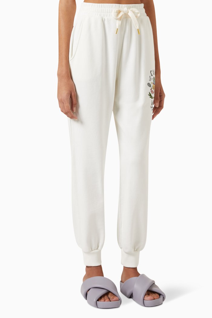 

Casa Way Embroidered Sweatpants in Organic Cotton, Multicolour