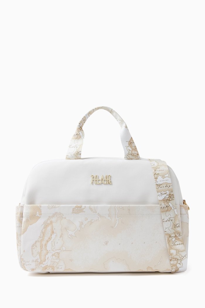 

Geo Map Print Baby Diaper Bag in Polyester, Neutral