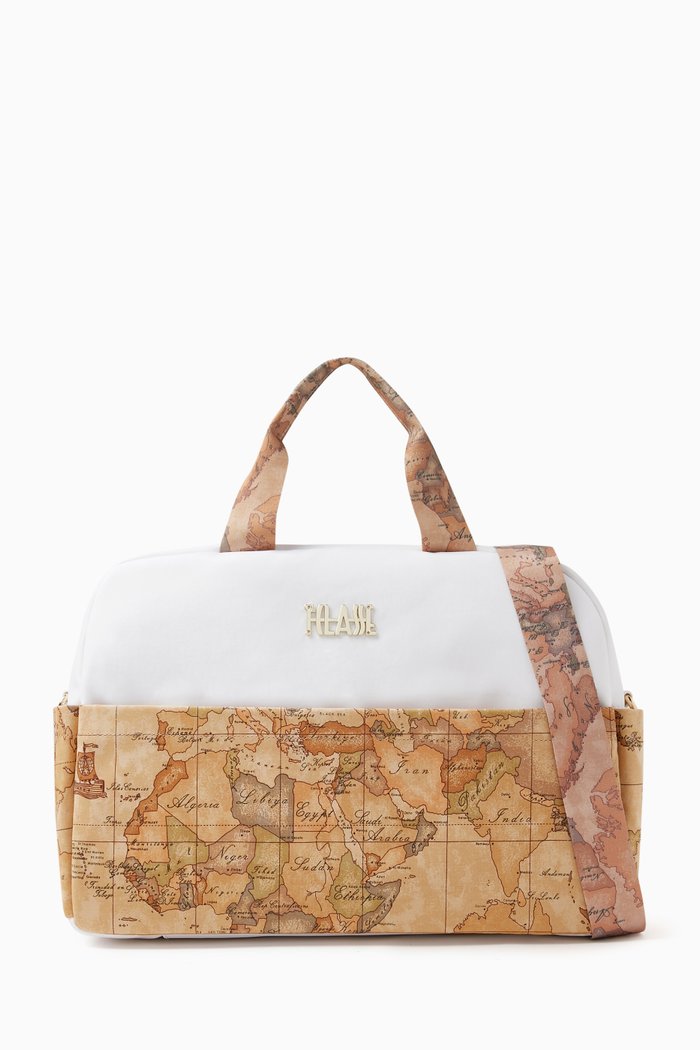 

Geo Map Print Baby Diaper Bag in Polyester, Neutral