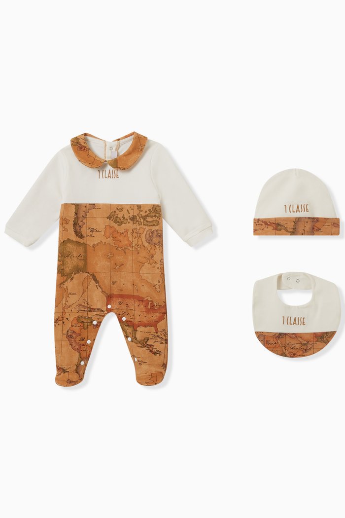

Graphic-print Sleepsuit Set in Cotton, Neutral