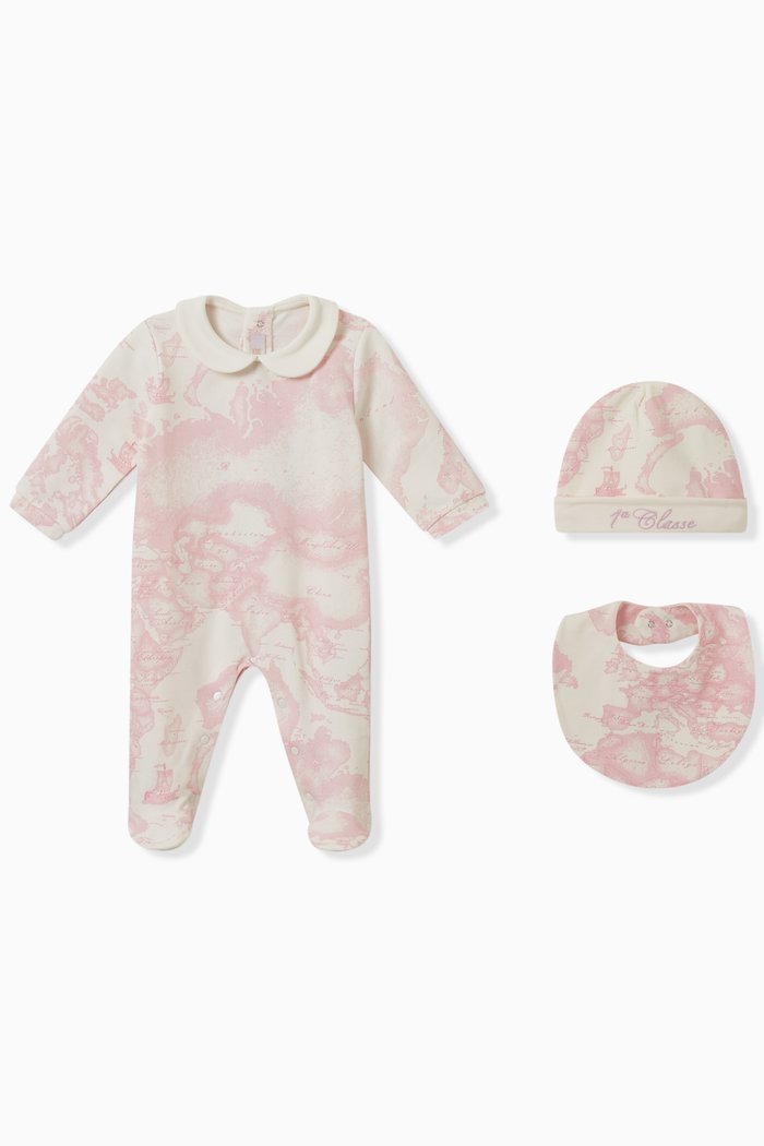 

Graphic-print Sleepsuit Set in Cotton, Pink