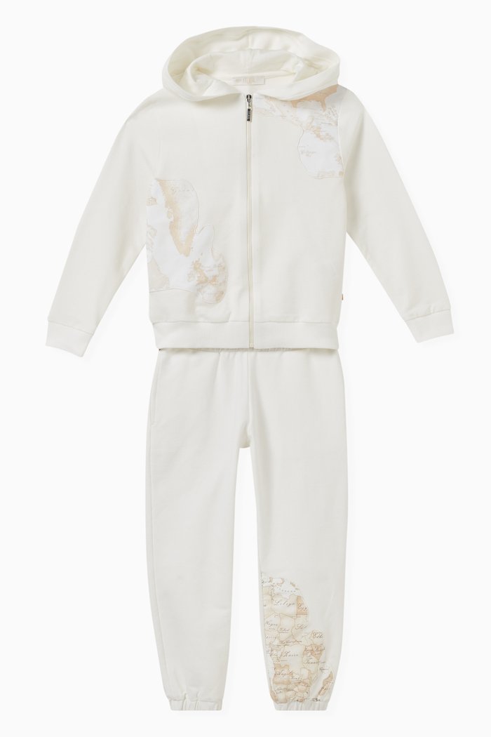 

Map-print Tracksuit in Cotton, Neutral
