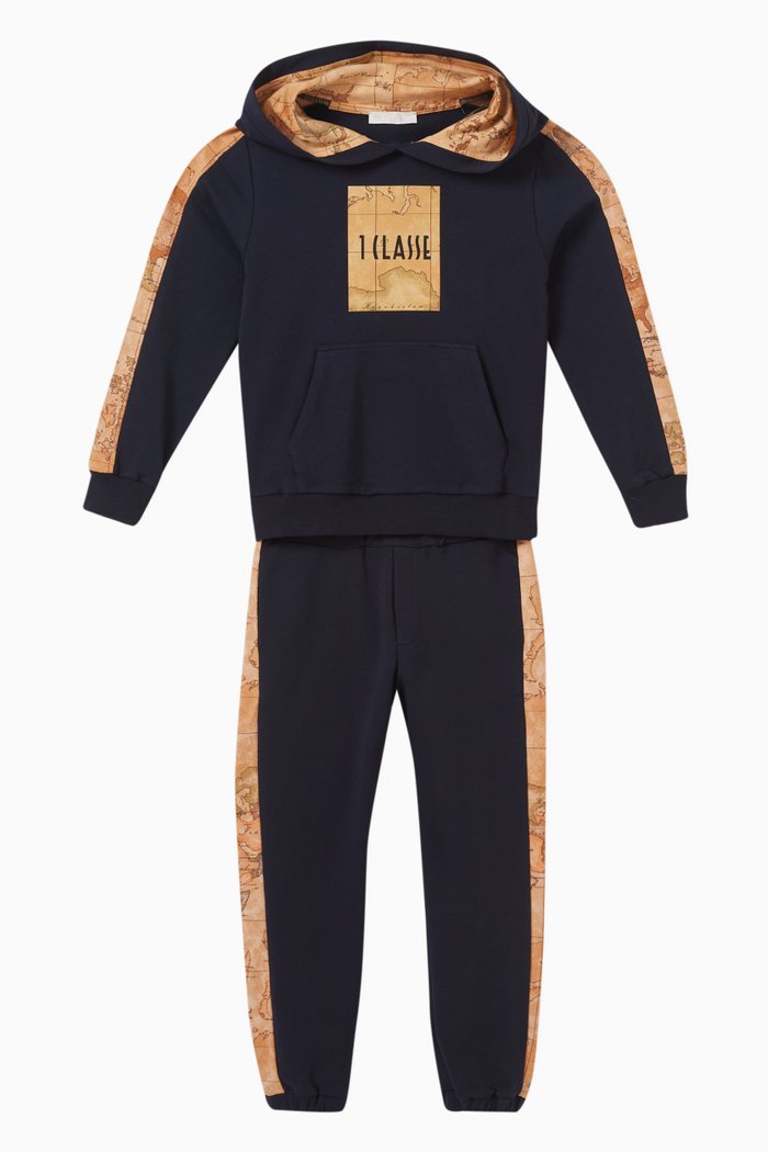 

Map-print Tracksuit in Cotton, Blue