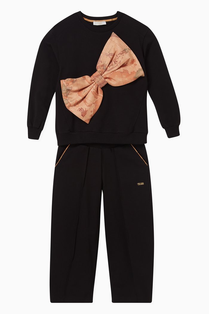 

Bow-applique Tracksuit in Cotton, Black