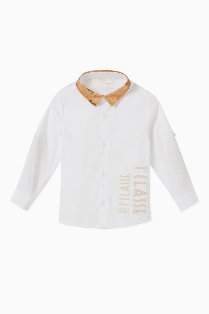 

Logo-print Shirt in Cotton, Neutral