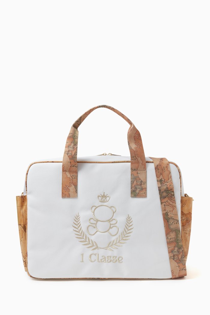 

Bear Geo Map Diaper Bag in Polyester, Neutral