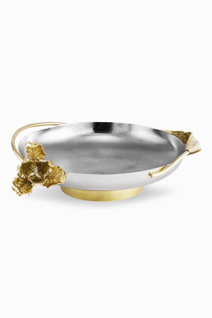 

Medium Tulip Footed Platter, Silver