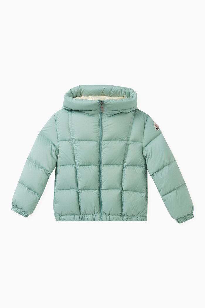 

Ana Hooded Down Jacket in Recycled Nylon, Green