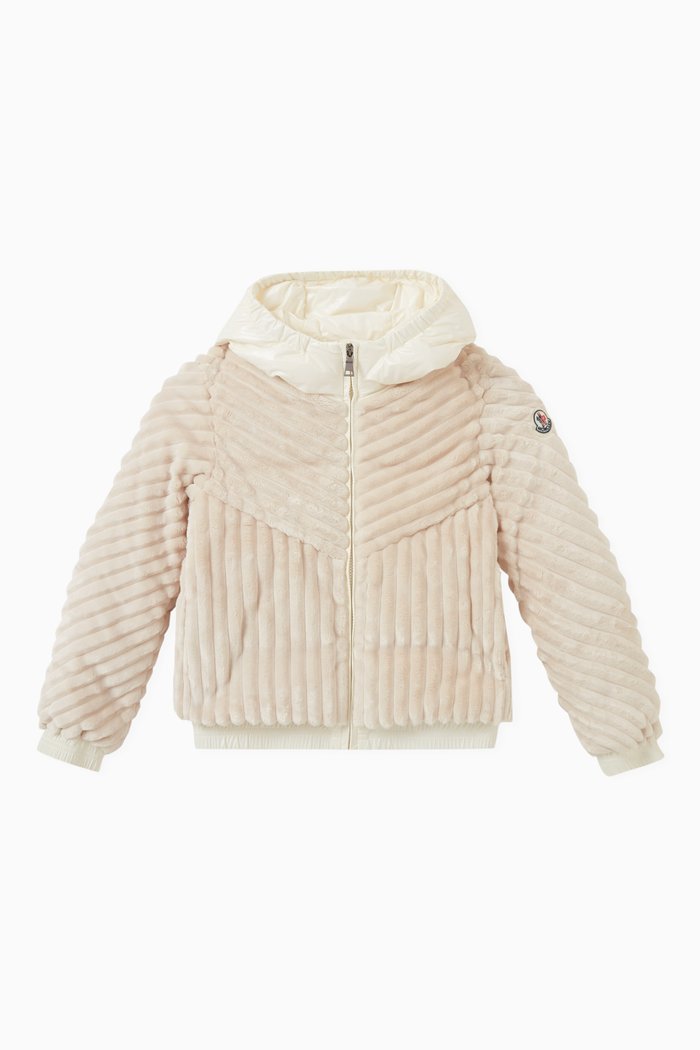 

Pedrix Padded Jacket in Faux Fur, Neutral