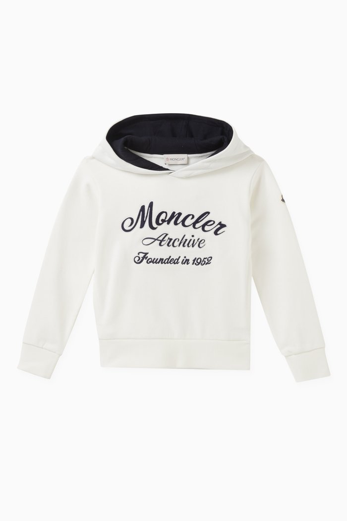 

Logo-embroidered Hoodie in Cotton-fleece, White