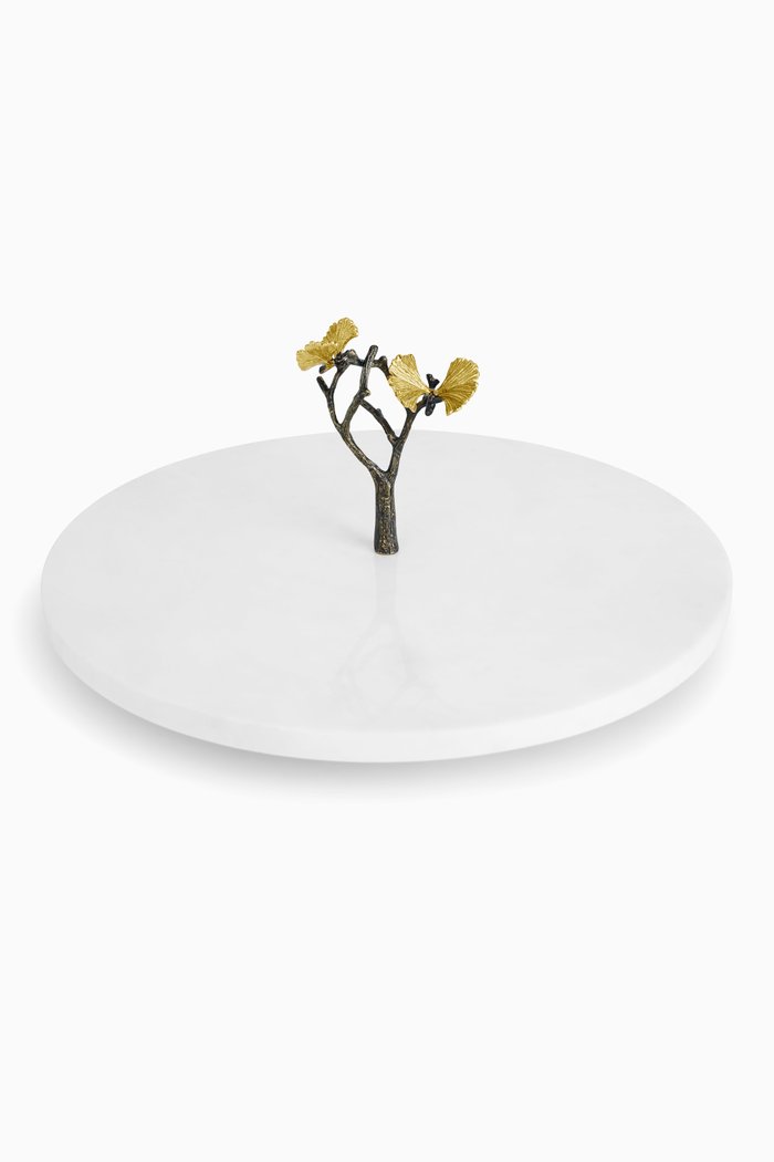 

Butterfly Ginkgo Lazy Susan, White