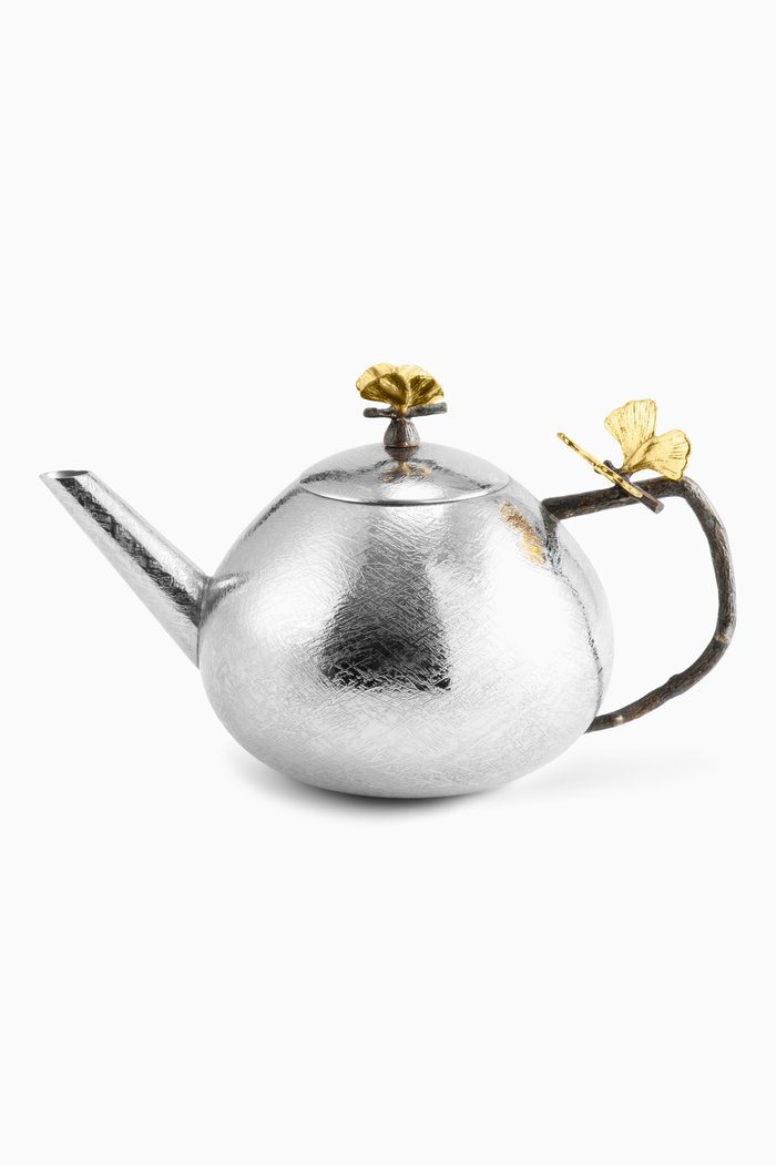 

Butterfly Ginkgo Round Teapot, Silver