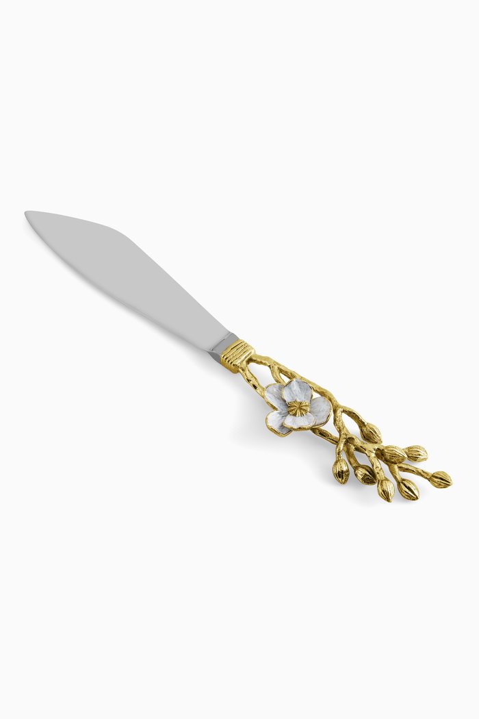 

Orchid Cake Knife, Gold