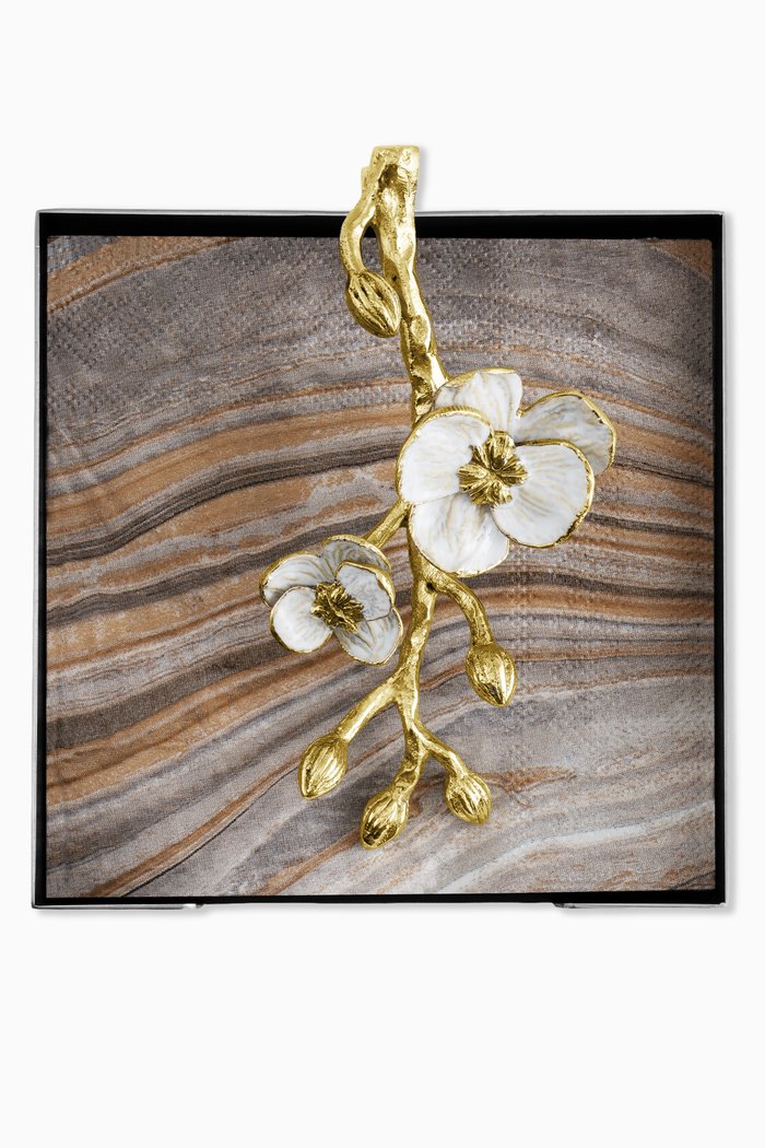 

Orchid Cocktail Napkin Holder, Gold