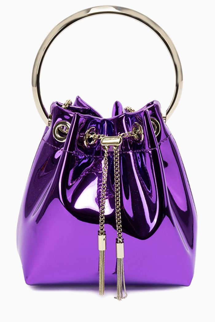 

Bon Bon Handbag in Mirror Fabric, Purple