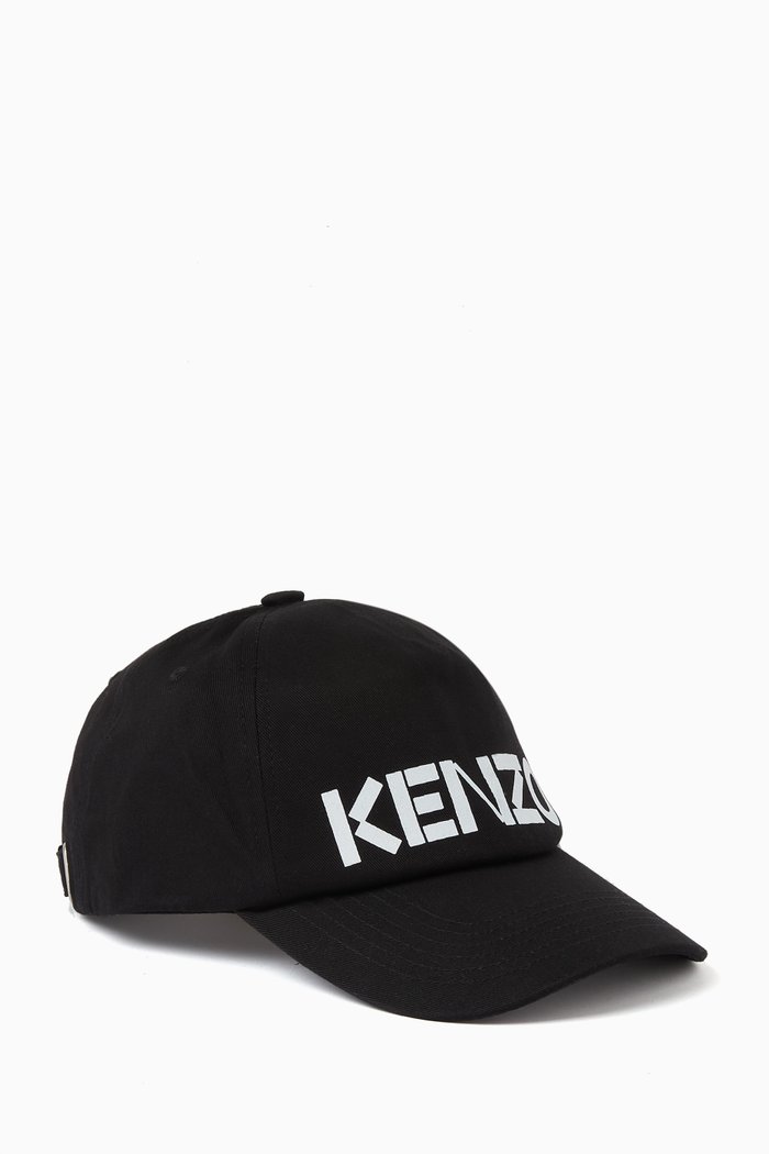 

Kenzo Graphy Baseball Cap in Cotton, Black