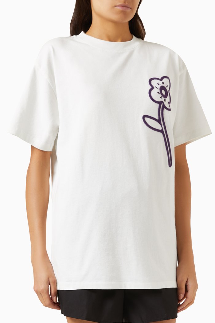 

Kenzo Rue Vivienne T-shirt in Cotton-jersey, Neutral
