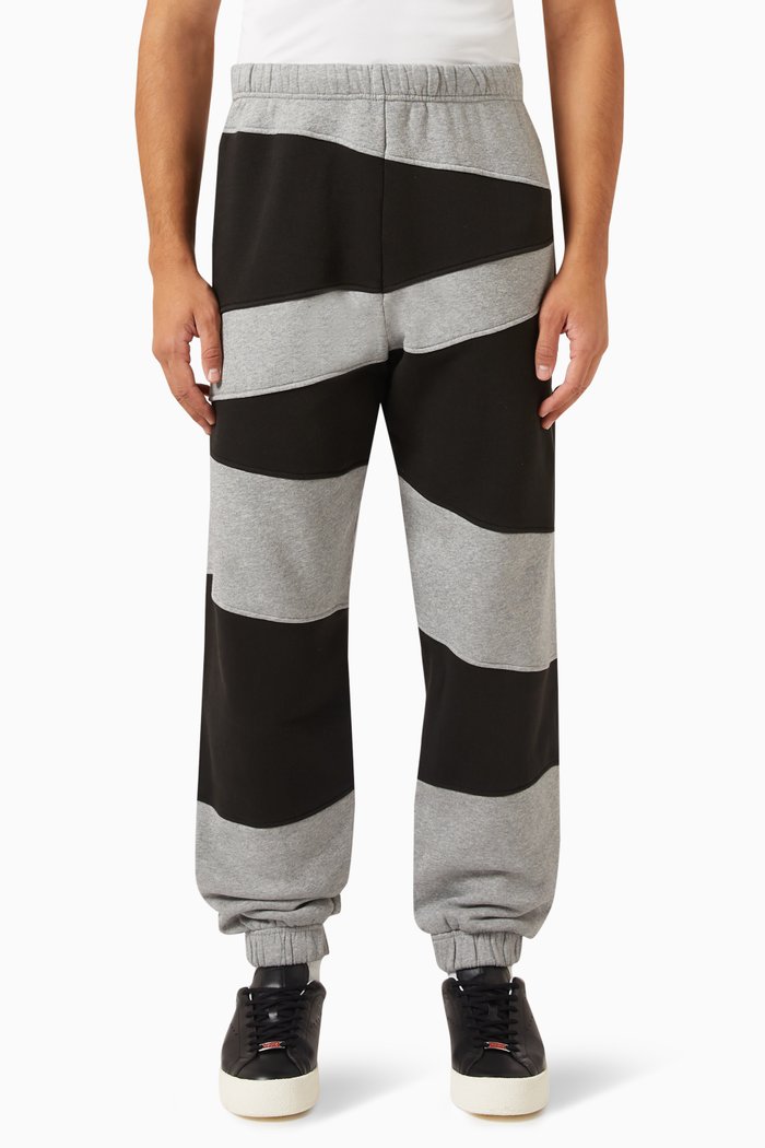 

Dazzle Stripe Jogging Pants in Fleece, Black