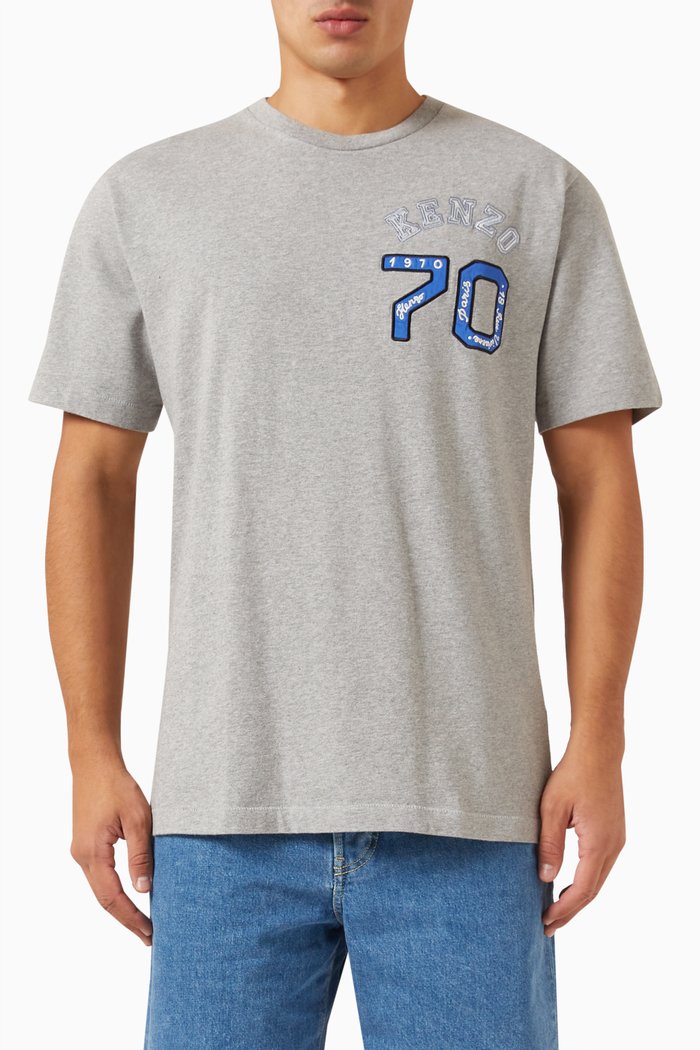 

Academy Classic T-Shirt in Cotton, Grey
