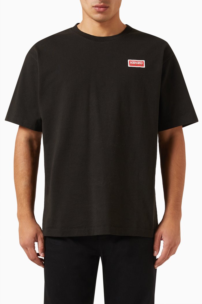 

Paris Logo T-Shirt in Cotton, Black