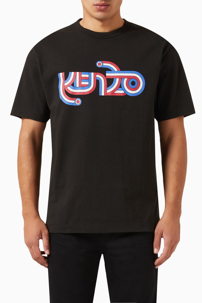 Target T-Shirt in Cotton, Black