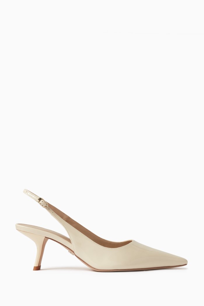 

Bianka 60 Slingback Pumps in Patent Leather, White