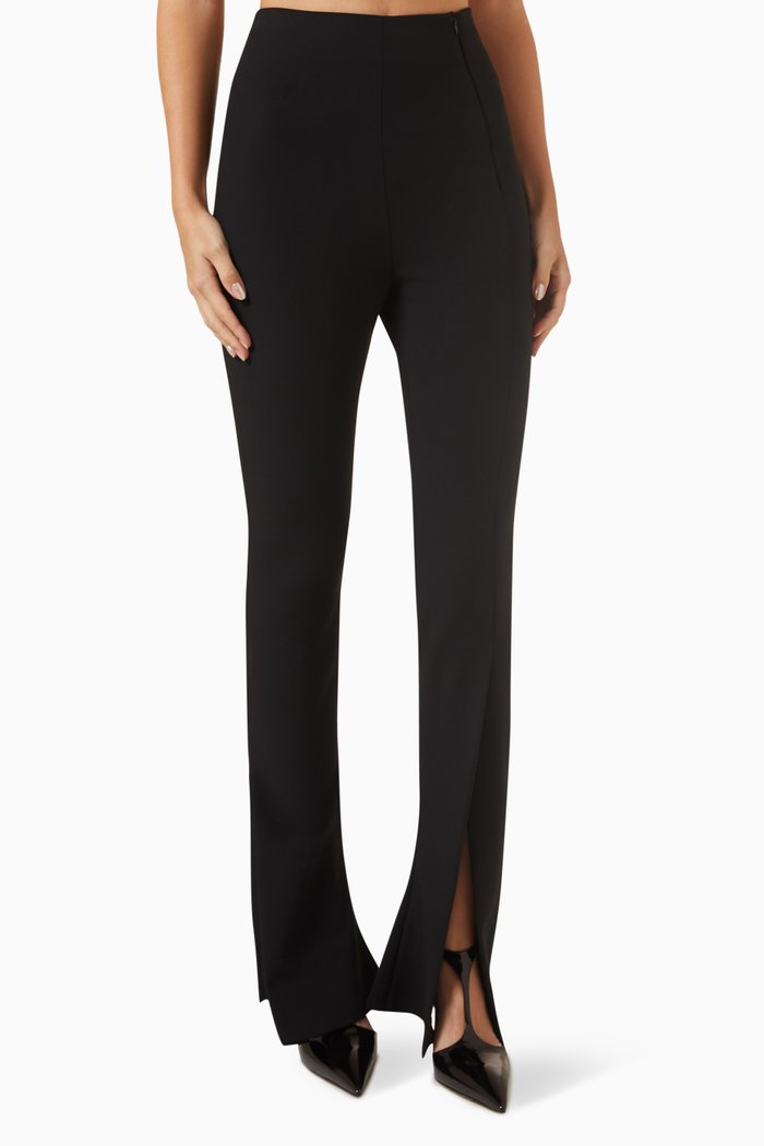 

New Rave Slim-fit Pants in Crepe, Black