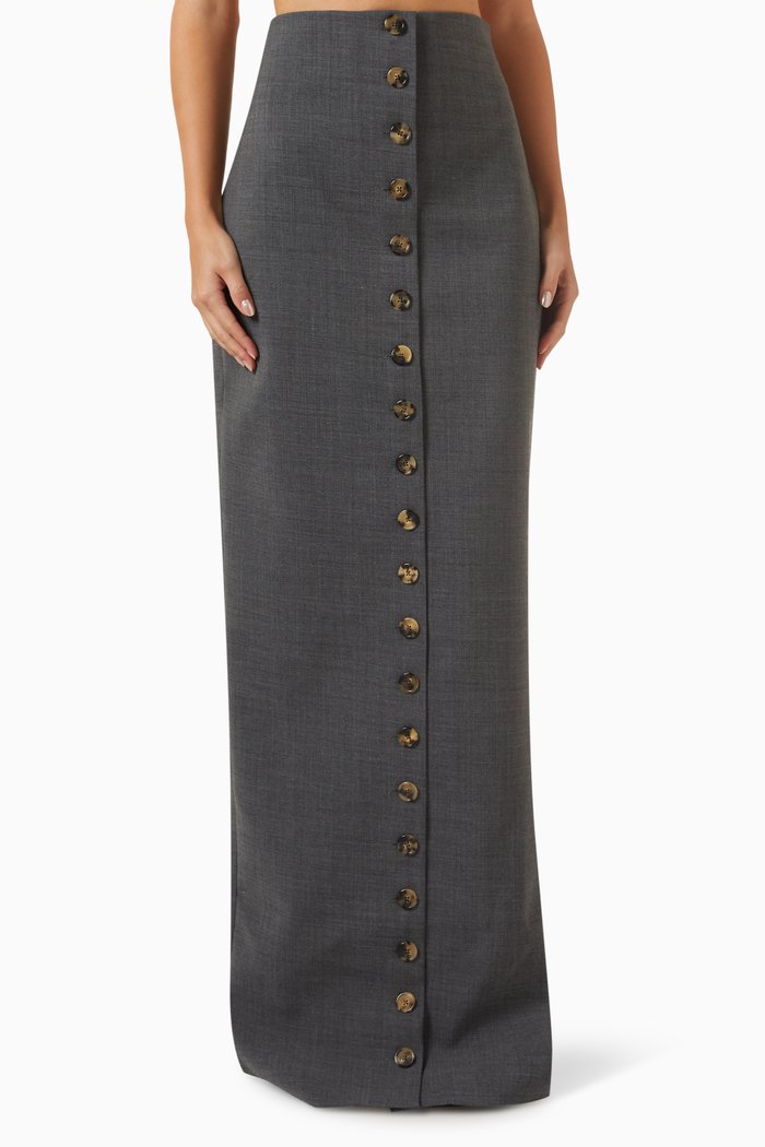 

Pencil Maxi Skirt, Grey