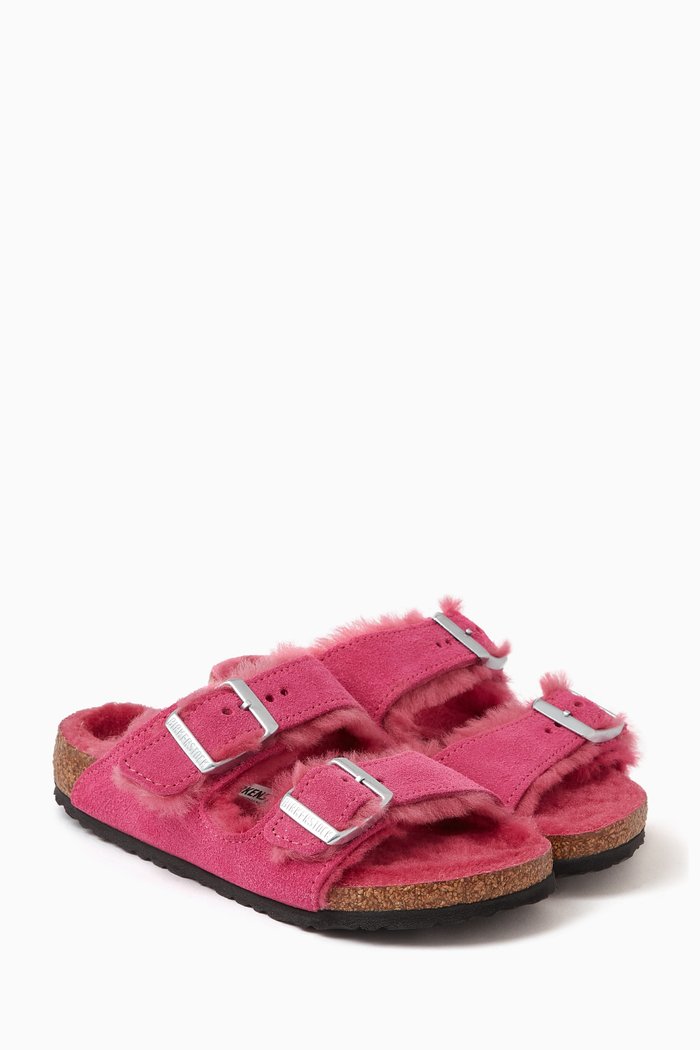 

Arizona Sandals in Shearling & Suede, Pink