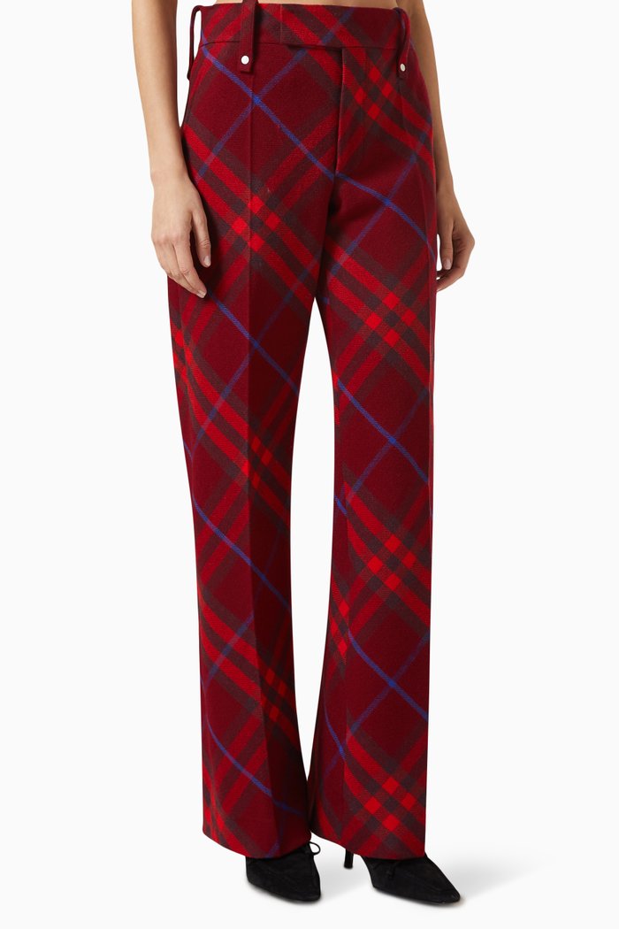 

Check Pants in Wool, Red