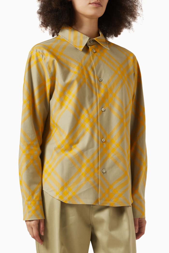 

Check Shirt in Cotton Flannel, Green