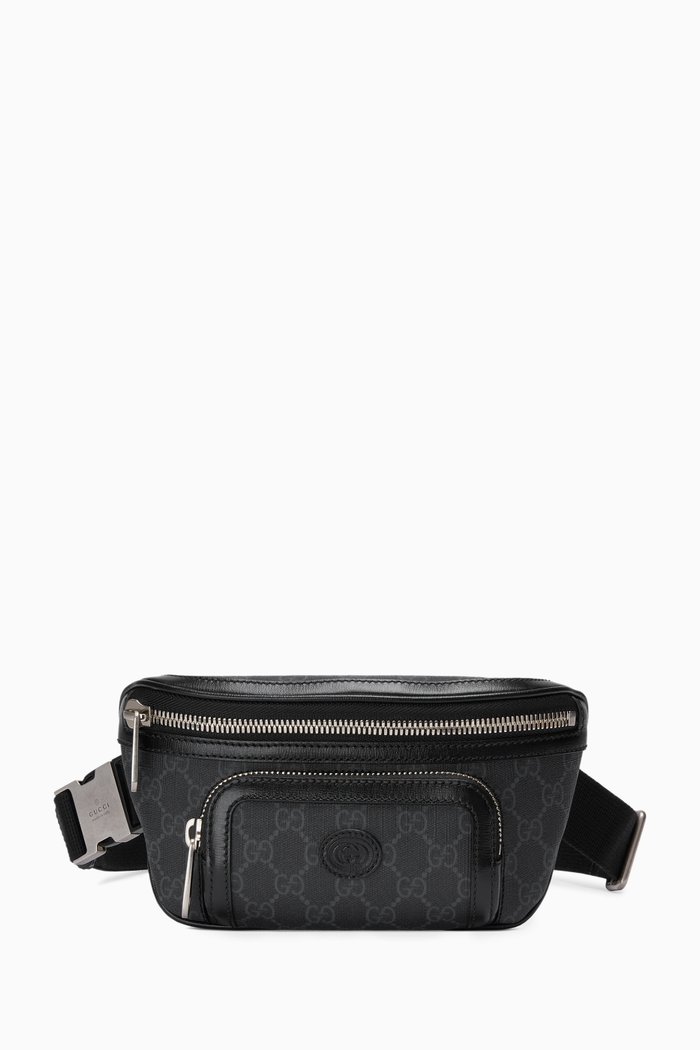 

GG Supreme-print Belt Bag in Coated-canvas, Black