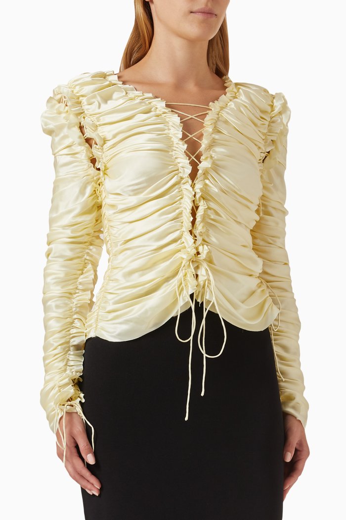 

Sequence Top in Silk, Yellow