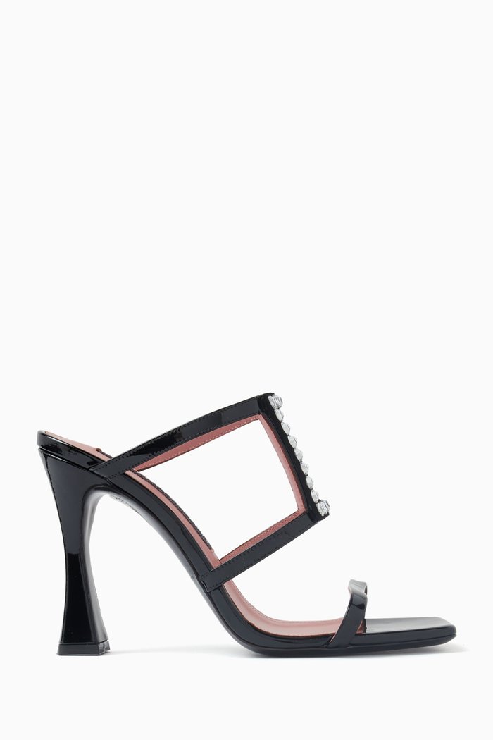 

Hoya Crystal 100 Mules in Nappa Leather, Black