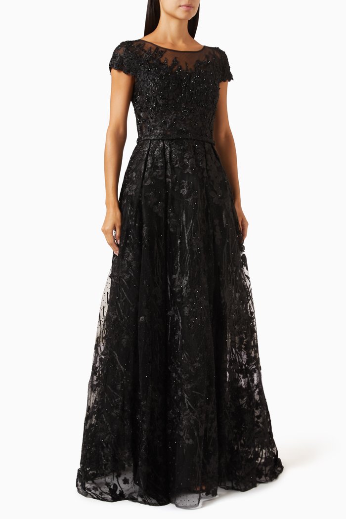

Embellished Gown, Black