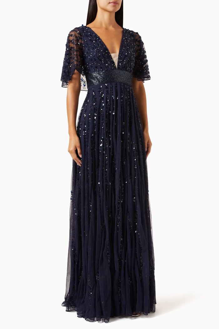 

Embellished Gown, Blue