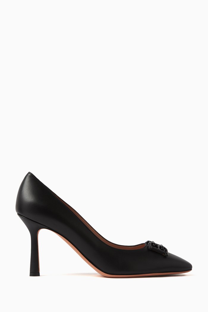 Evanca 85 Pumps in Leather, Black