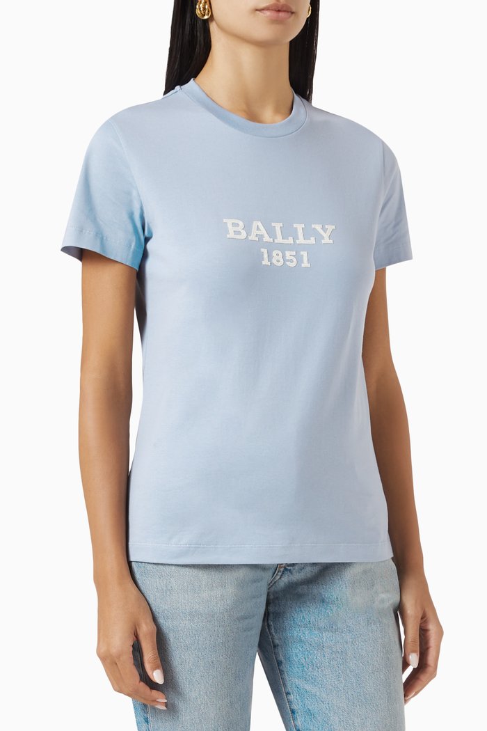 

Logo T-shirt in Cotton-jersey, Blue