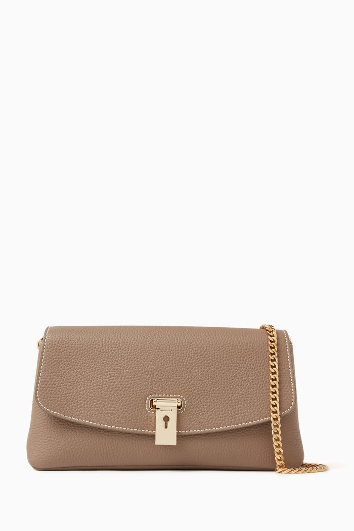 

Leena Crossbody Bag in Leather, Brown