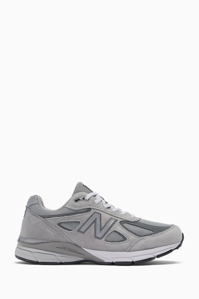 

Made in USA 990v4 Sneakers in Suede & Mesh, Grey