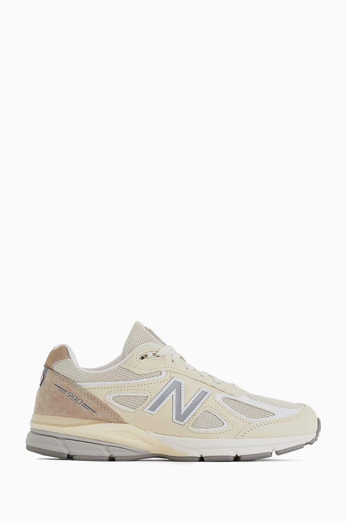 

Made in USA 990v4 Sneakers in Suede & Mesh, Grey
