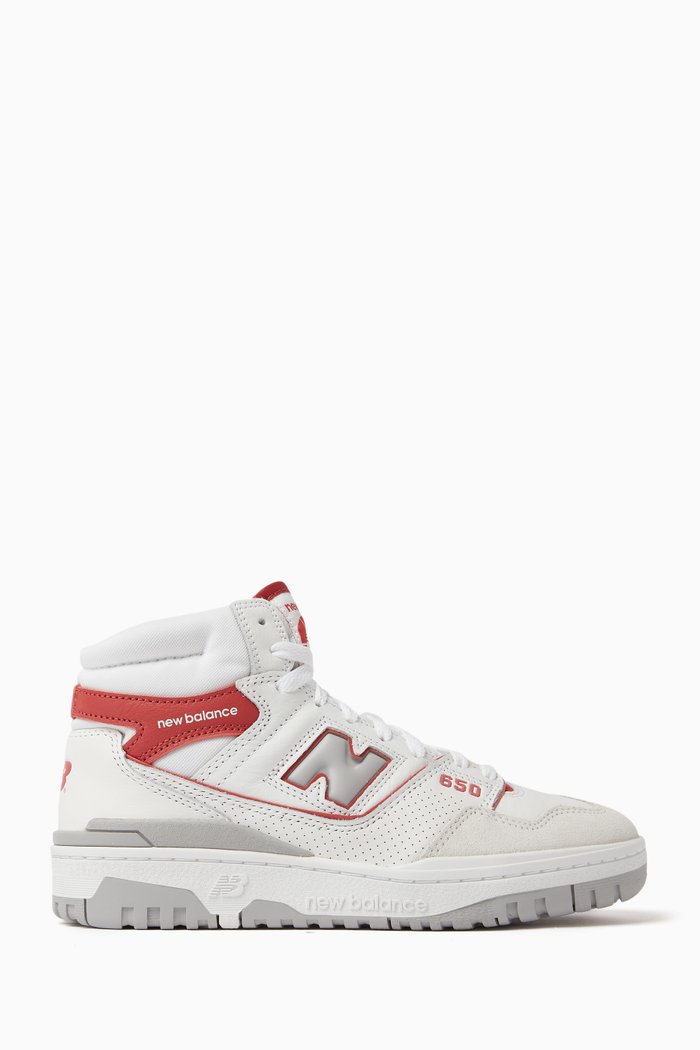 

BB650 High-top Sneakers in Leather, Red