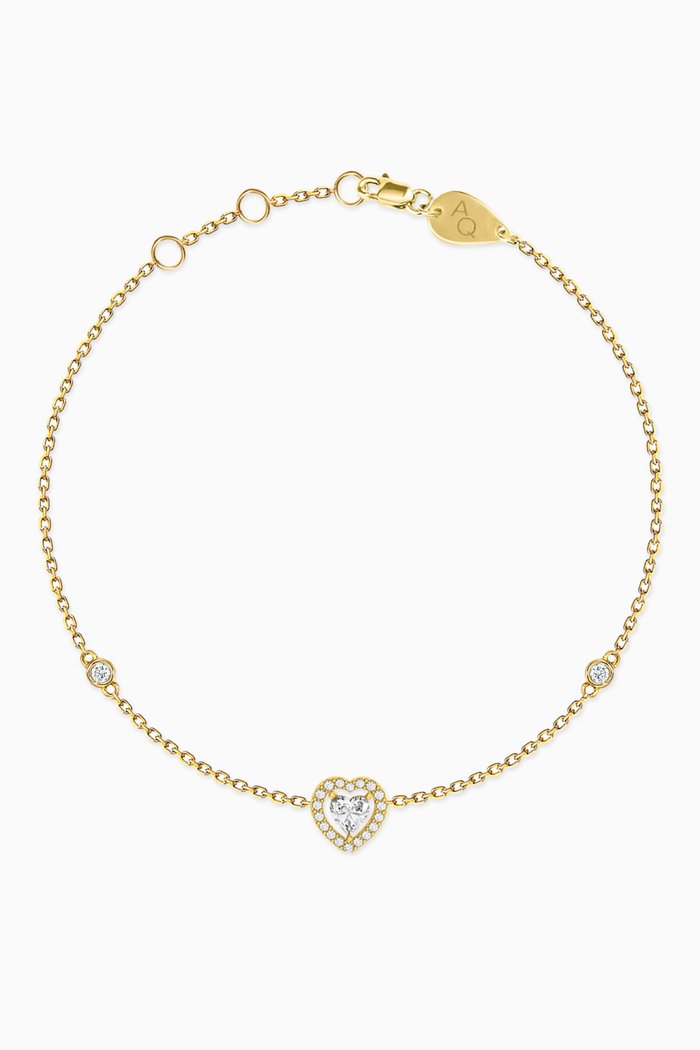 

Verona Heart-cut Diamond Anklet in 18kt Gold, Yellow