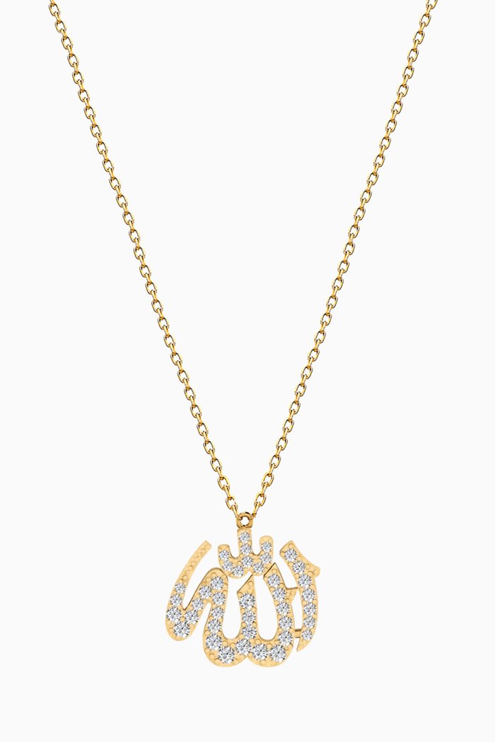 

Allah Diamond Necklace in 18kt Gold, Yellow
