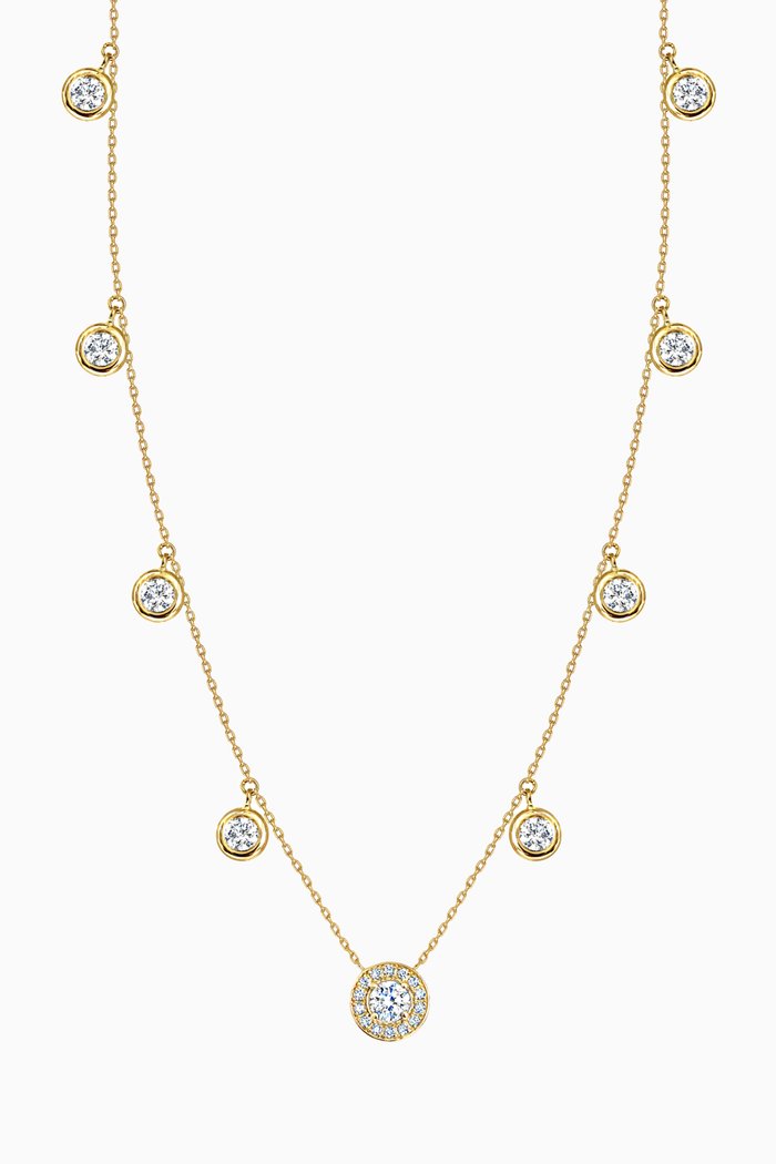 Classic Diamond Necklace in 18kt Gold, Yellow