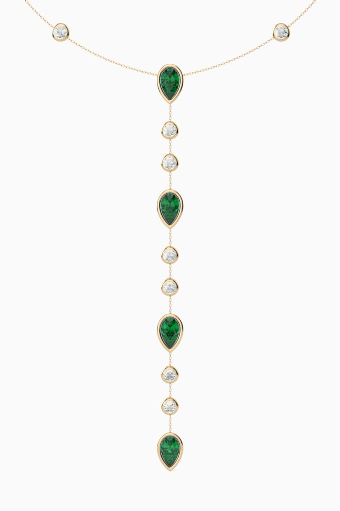 

Greta Emerald & Diamond Necklace in 18kt Gold, Yellow