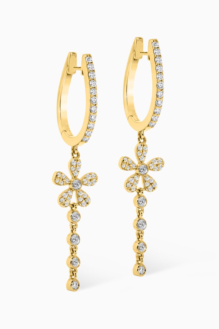 Sunny Diamond Earrings in 18kt Gold, Yellow