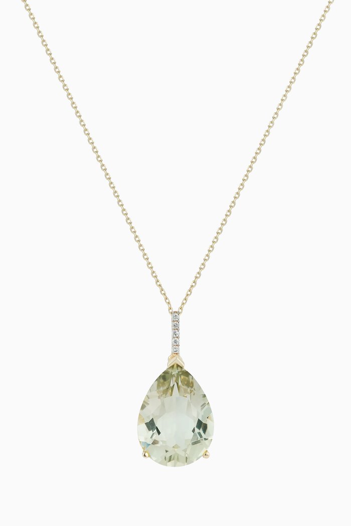

Amethyst Pear Necklace in 14kt Yellow Gold
