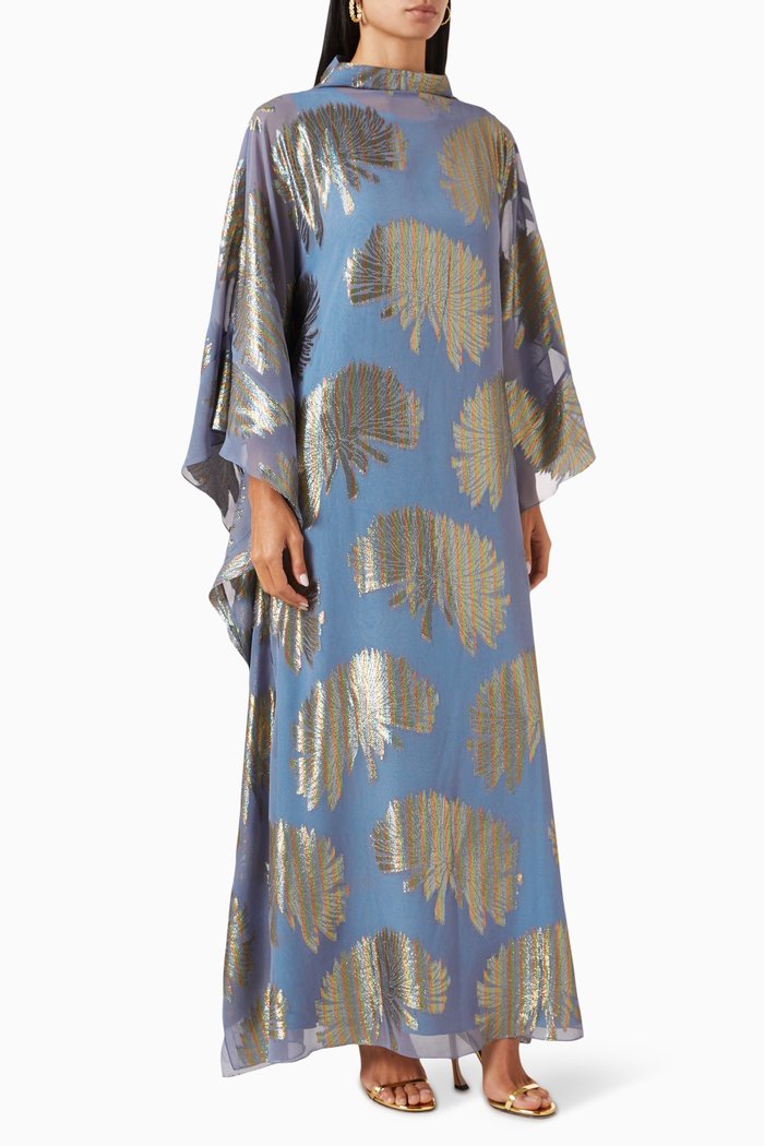 

Metallic Leaf Kaftan, Multicolour