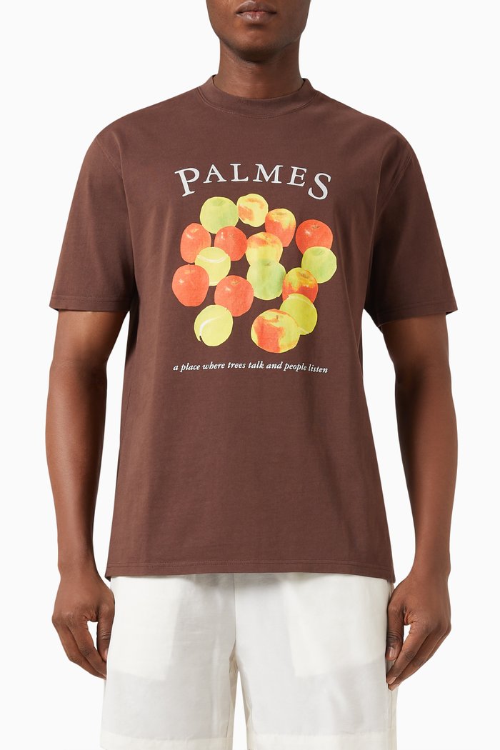 

Apples T-shirt in Organic Cotton, Brown